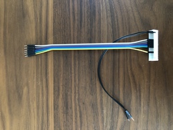 Top view of wired board-end connector